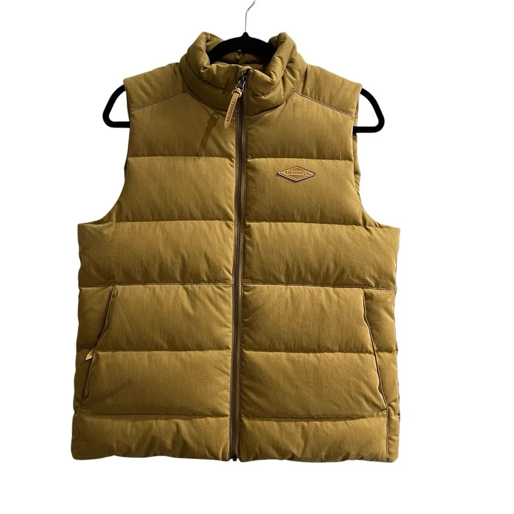 Merrel Puffer Quilted Vest Brow S Outdoor Hiking Layer Gorpcore